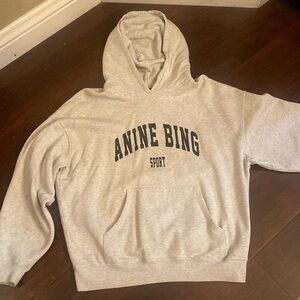 Anine Bing Gray hooded sweatshirt